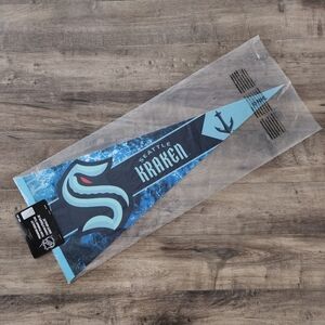 NHL Seattle Kraken Team Pennant Flag NWT